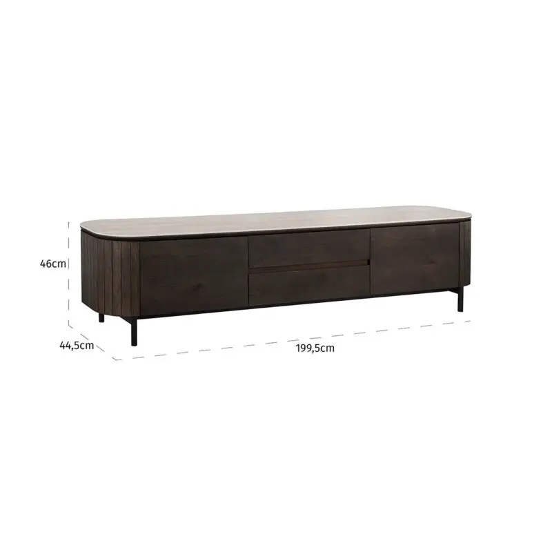 - Tv-dressoir Ritz 2-deurs 1-la (Brown)