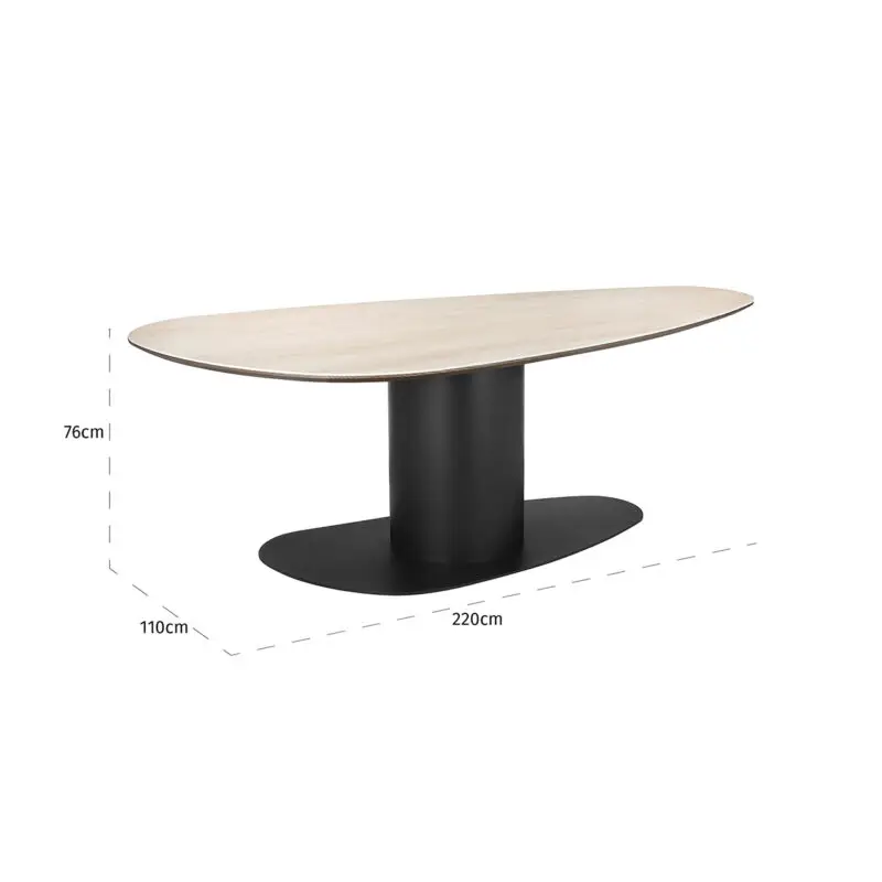 - Eettafel Ritz pebble 220 (Beige)