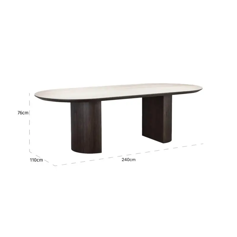 - Eettafel Ritz 240 (Brown)