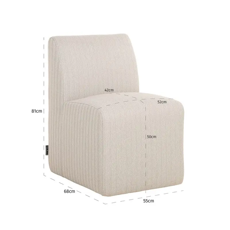 - Outdoor eetkamerstoel Riva beige (22080 Beige)