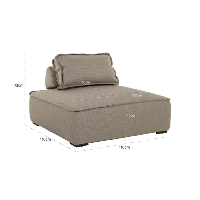 - Outdoor lounge element Jondal taupe (22085 Taupe)