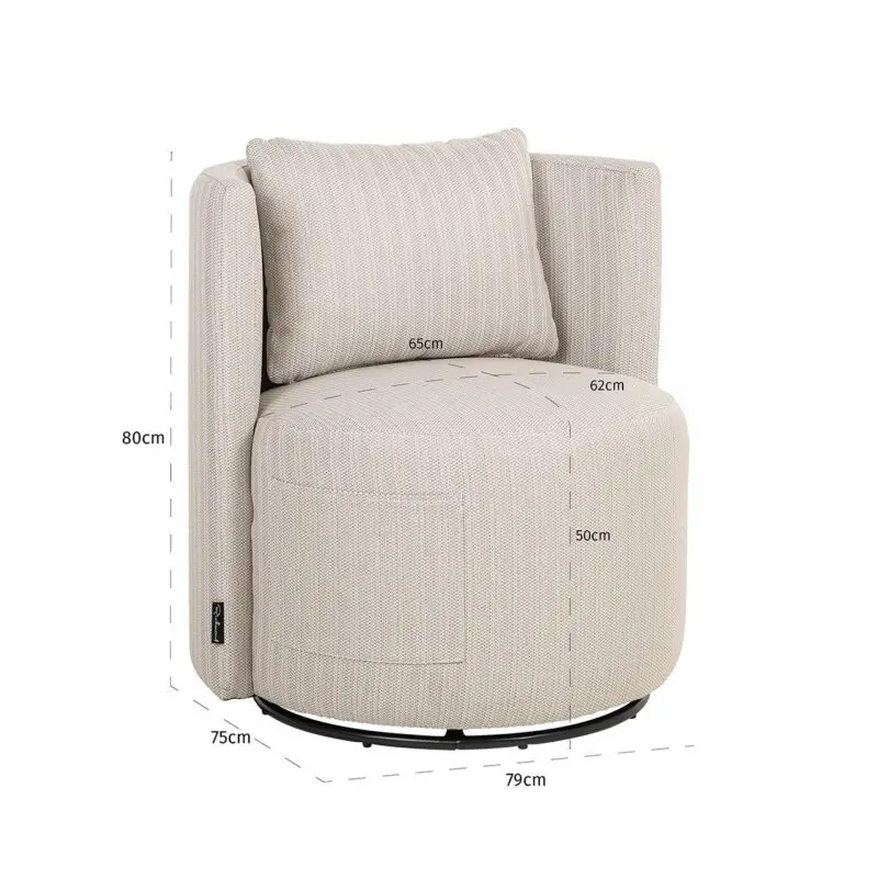 - Outdoor draai eetkamerstoel Marlin beige (22080 Beige)