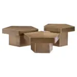 - Salontafel Hexa set van 3 (Brushed Gold)