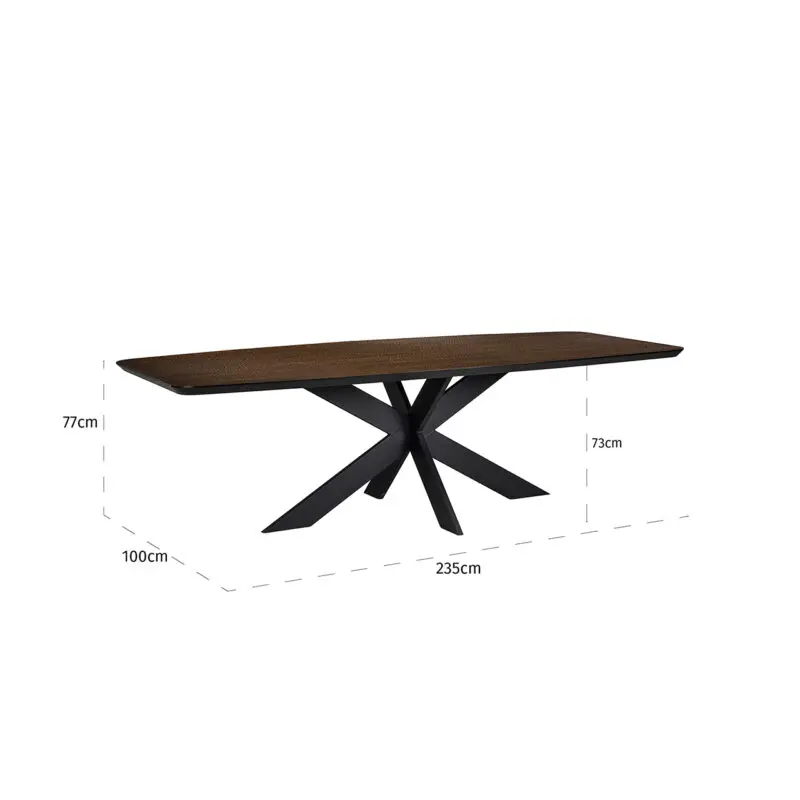 - Eettafel Bonvoy brown 235 (Brown)