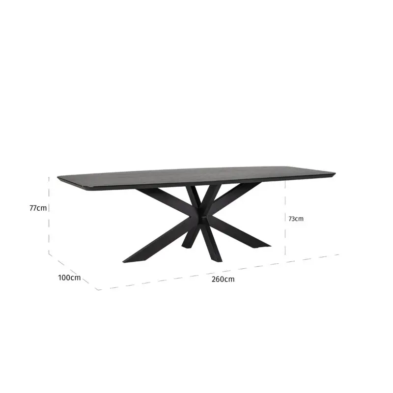 - Eettafel Bonvoy black 260 (Black)