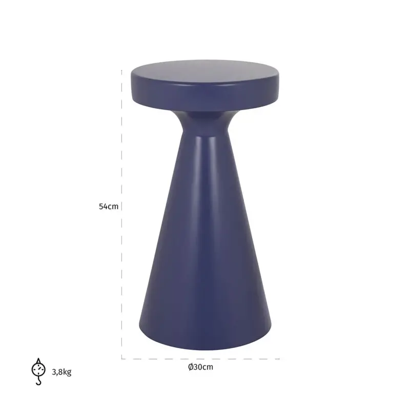 - Bijzettafel Kimble paars groot 30Ø (Purple)
