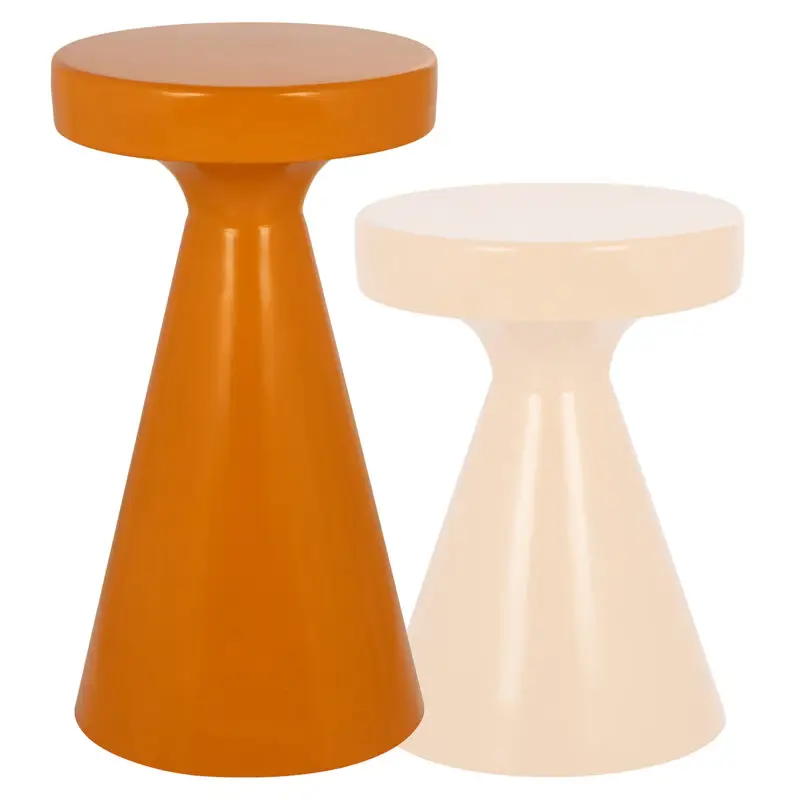 - Bijzettafel Kimble donker oranje groot 30Ø