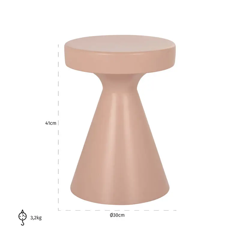 - Bijzettafel Kimble roze klein 30Ø (Pink)