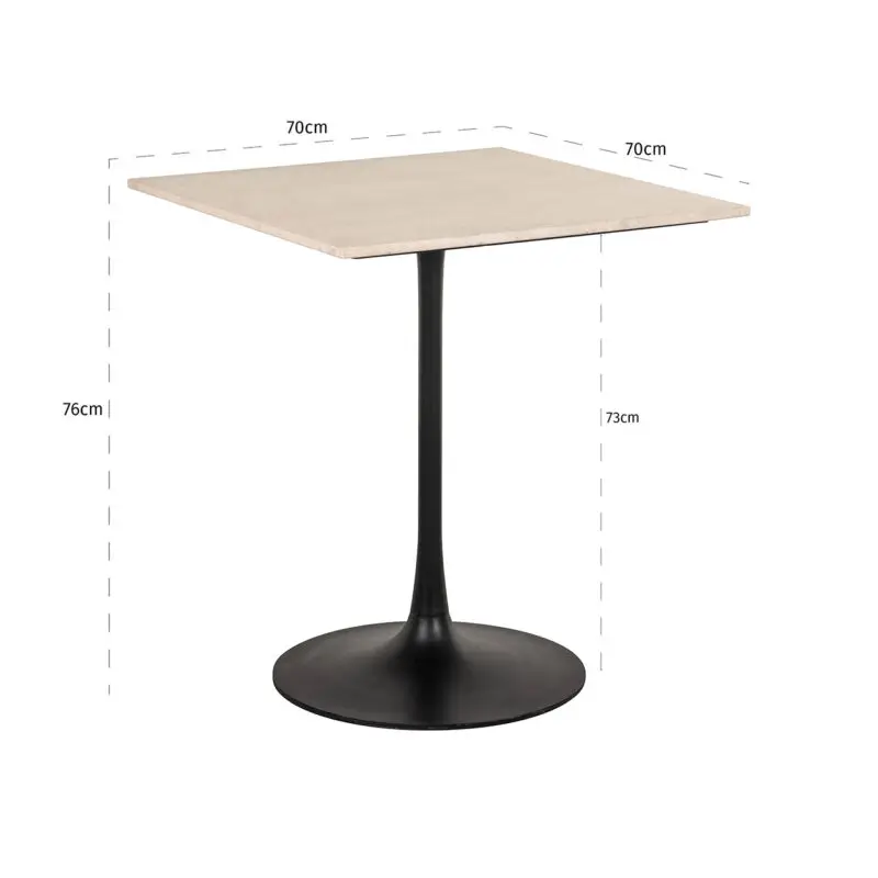 - Bistrotafel Tavolo vierkant (Beige)