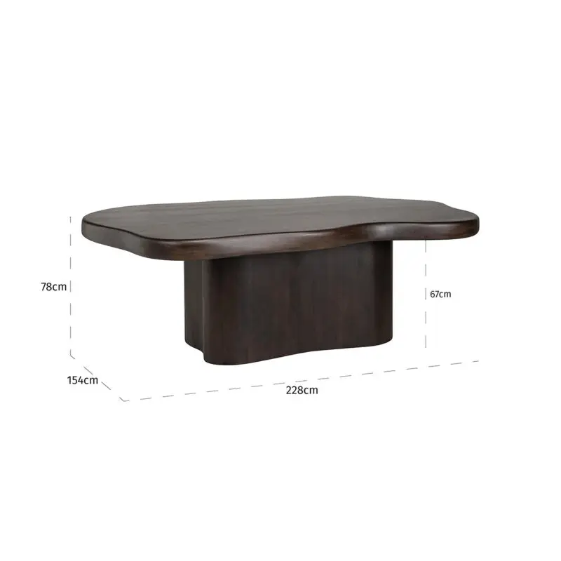 - Eettafel Sherman Organisch 230x139 (Brown)