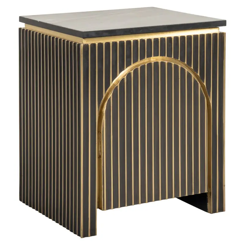 - Nachtkastje Les Arcs 1-deur (Brushed Gold)