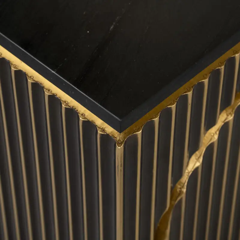 - Nachtkastje Les Arcs 1-deur (Brushed Gold)