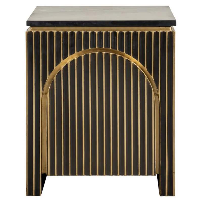 - Nachtkastje Les Arcs 1-deur (Brushed Gold)
