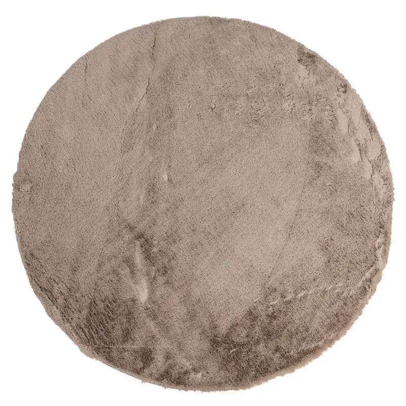 - Vloerkleed Saifo furry 160Ø (Sand)