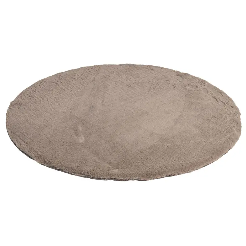 - Vloerkleed Saifo furry 160Ø (Sand)