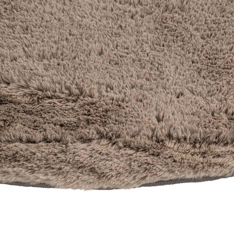 - Vloerkleed Saifo furry 160Ø (Sand)