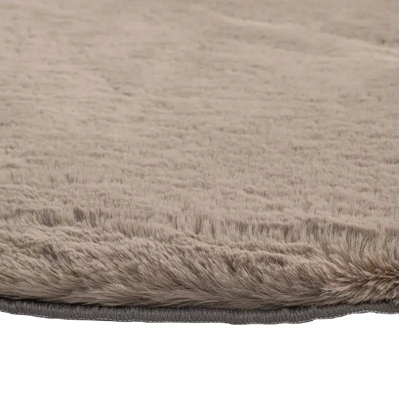 - Vloerkleed Saifo furry 160Ø (Sand)