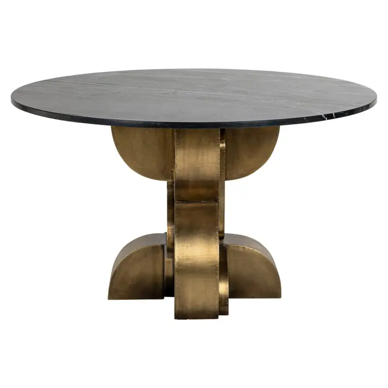 - Eettafel Maddox 130Ø (Black/gold)
