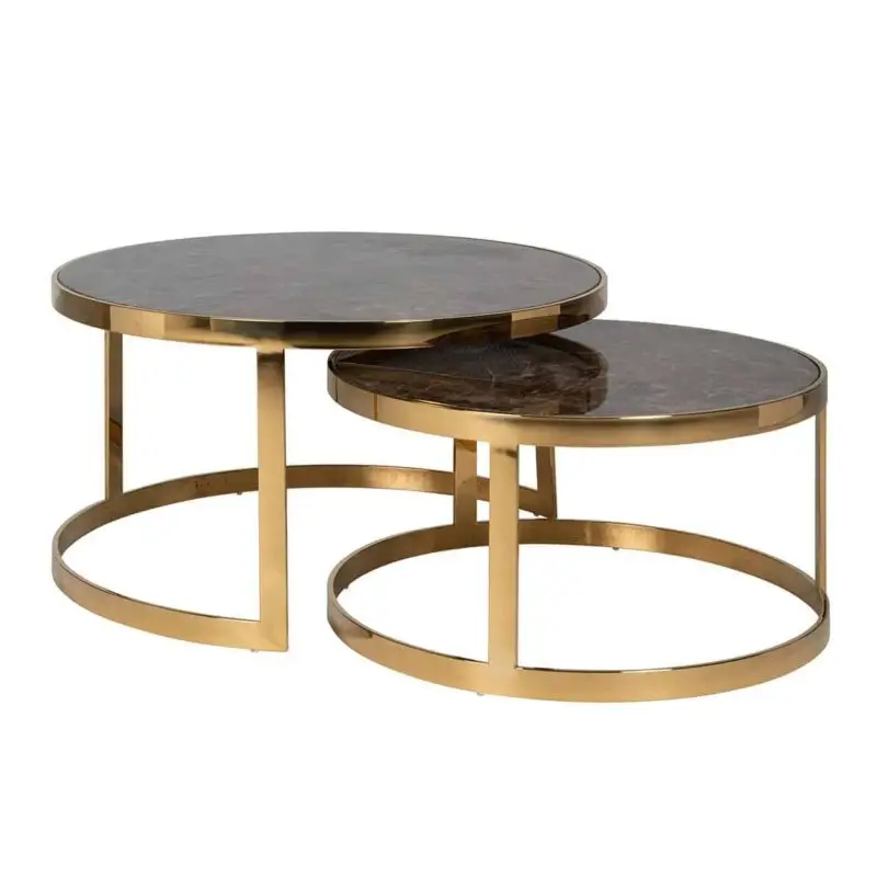 - Salontafel Conrad set van 2 (Gold)