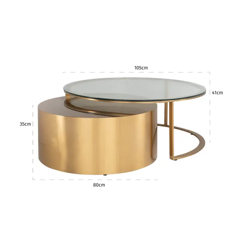 - Salontafel Orlan set van 2 (Gold)