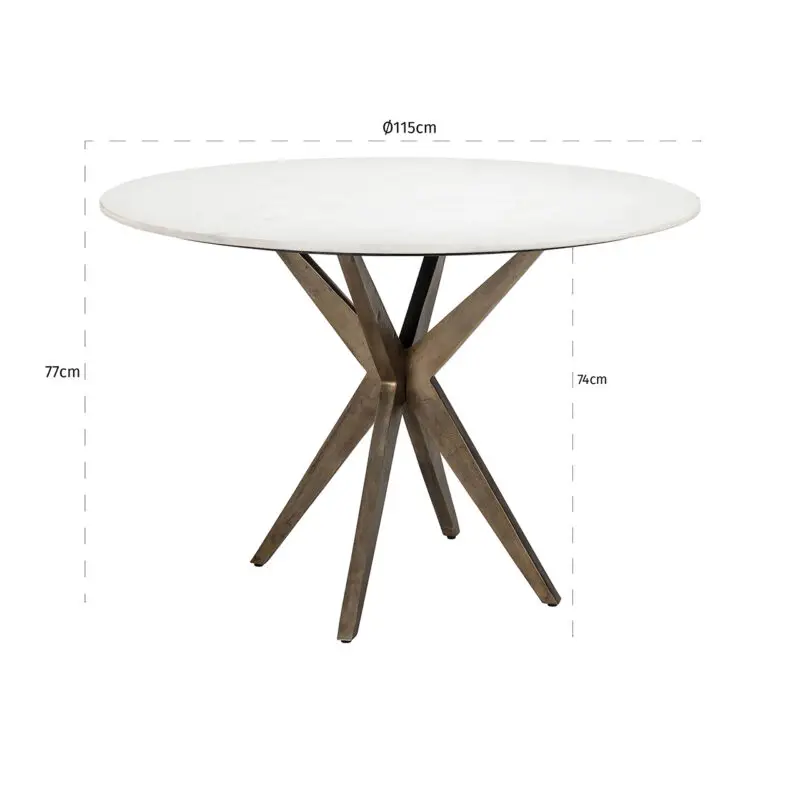 - Eettafel Maisy 114Ø (White)