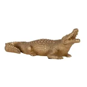 - Krokodil deco object klein (Gold)