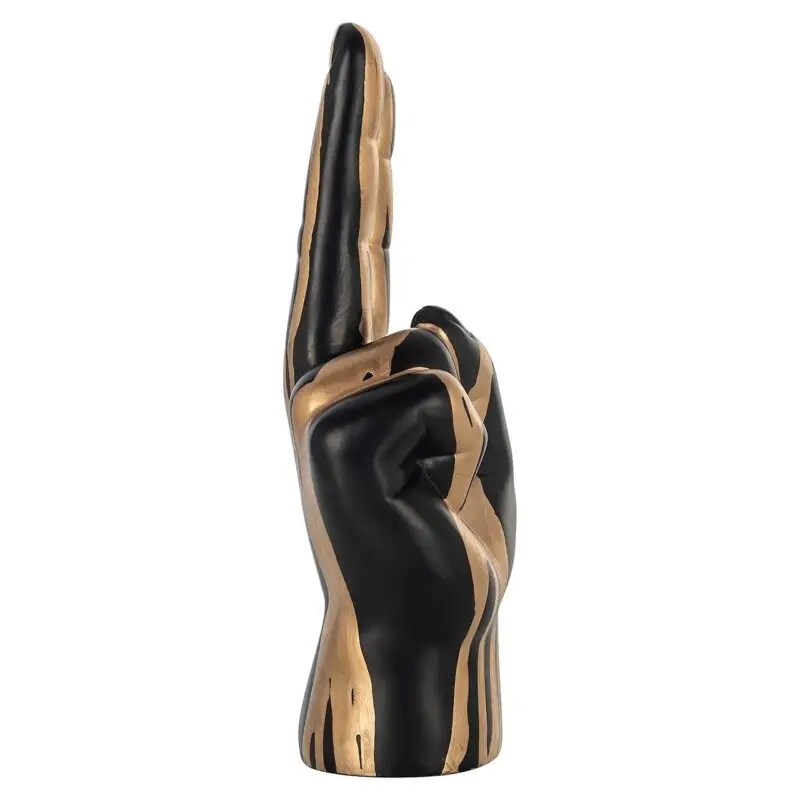 - Deco object hand peace (Black/gold)
