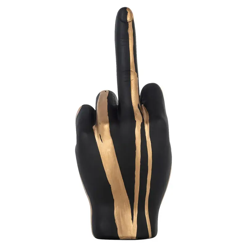 - Deco object hand digitus (Black/gold)