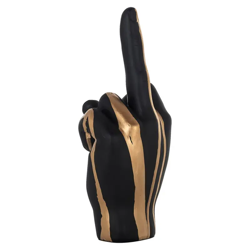 - Deco object hand digitus (Black/gold)
