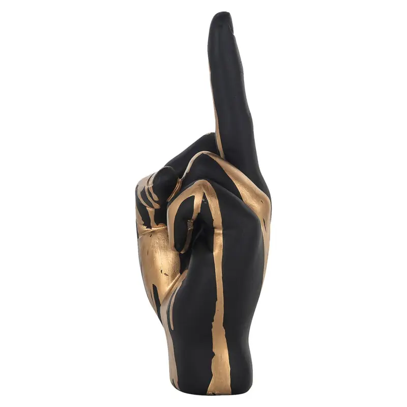 - Deco object hand digitus (Black/gold)