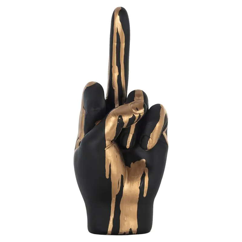 - Deco object hand digitus (Black/gold)