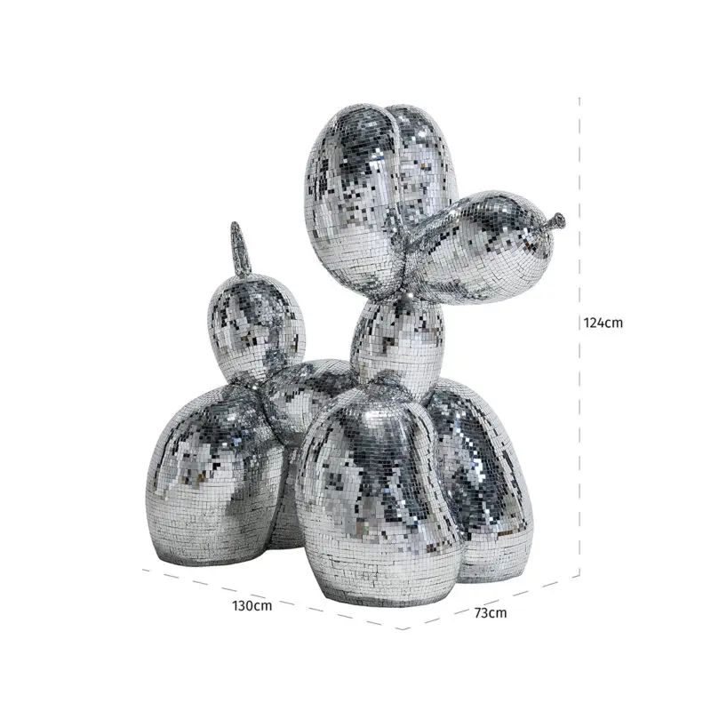 - Dog deco object spiegel (Silver)