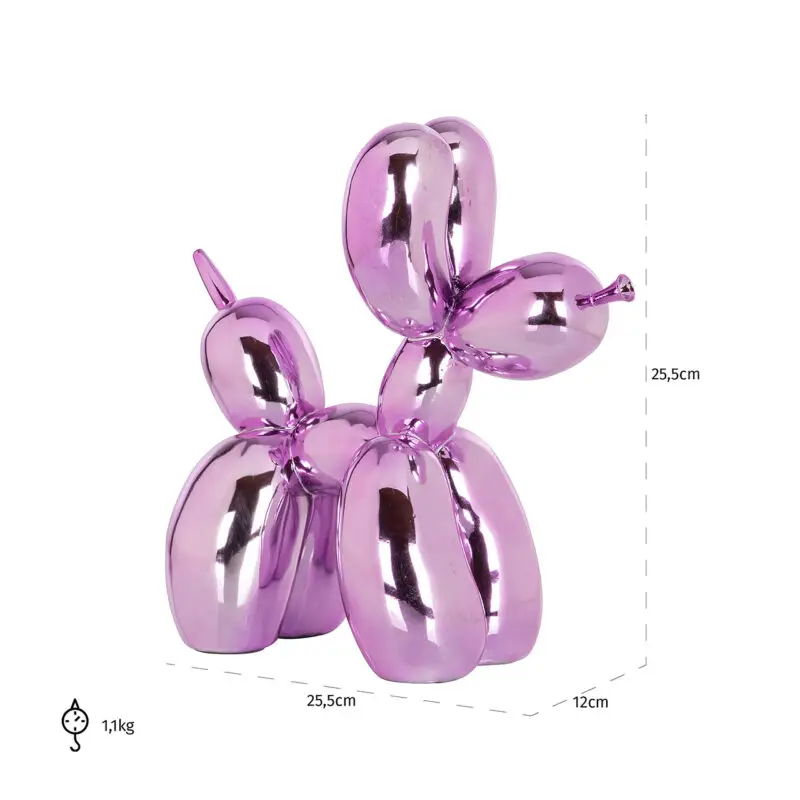 - Dog deco object roze (Pink)