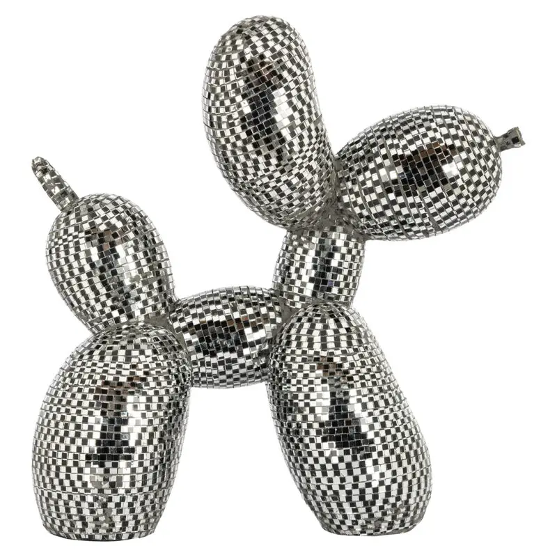 - Dog deco object spiegel zwart (Black)