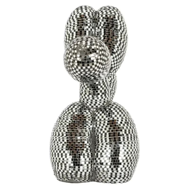 - Dog deco object spiegel zwart (Black)