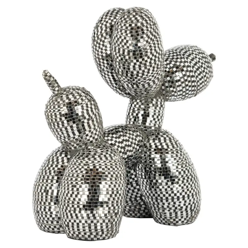 - Dog deco object spiegel zwart (Black)