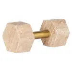 - Deco object Dumble beige / shiny brass (Beige)