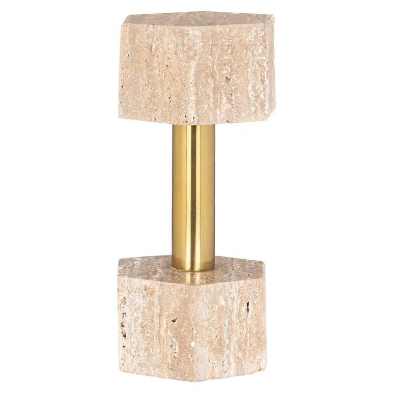 - Deco object Dumble beige / shiny brass (Beige)