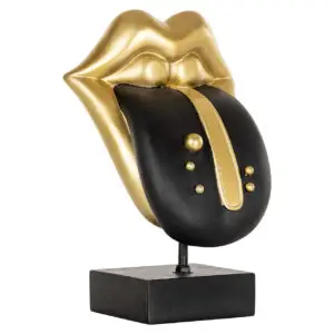 - Deco object Tongue (Black/gold)