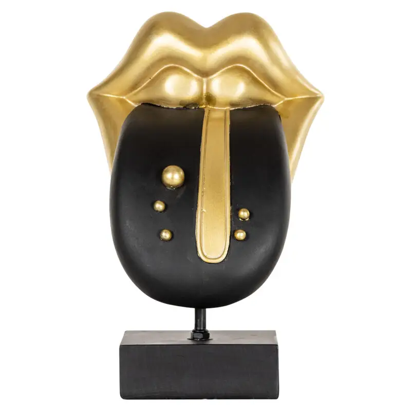 - Deco object Tongue (Black/gold)