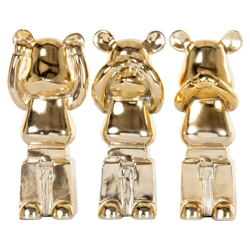 - Deco object Berna set van 3 (Gold)