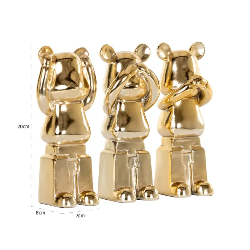 - Deco object Berna set van 3 (Gold)