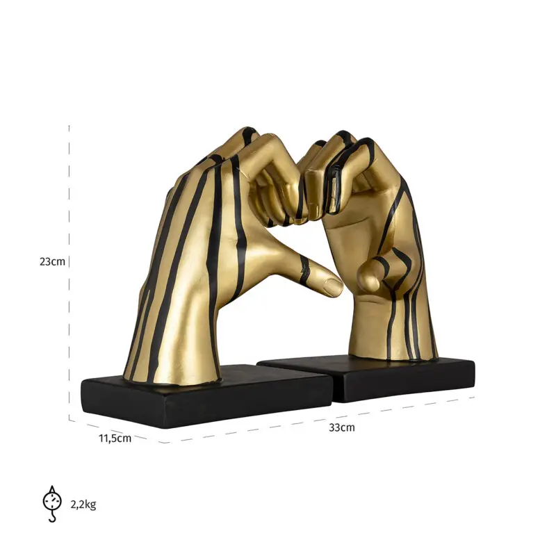 - Boekenstandaard Love (Black/gold)