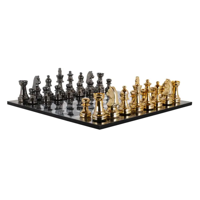 - Schaakbord Saray (Black/gold)