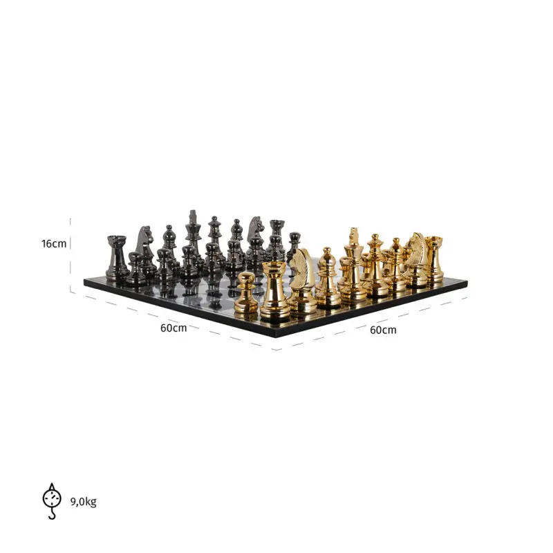 - Schaakbord Saray (Black/gold)
