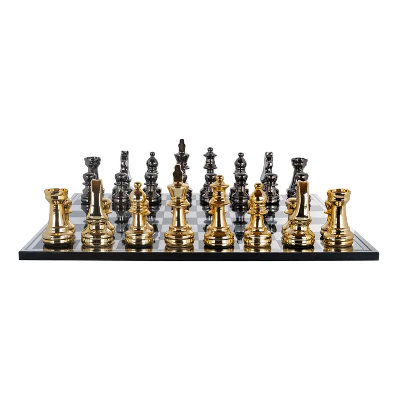 - Schaakbord Saray (Black/gold)