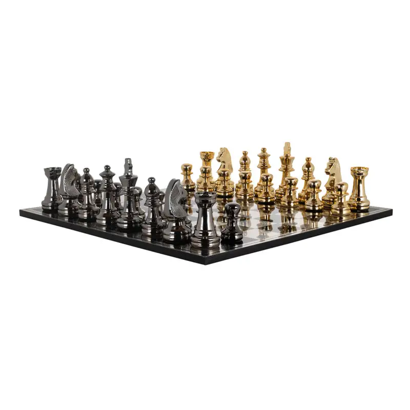 - Schaakbord Saray (Black/gold)