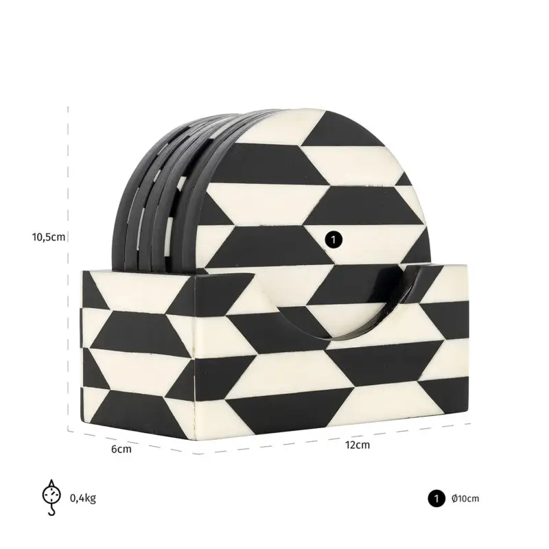 - Onderzetters Jula (Black/white)