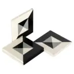 - Onderzetter Louel (Black/white)
