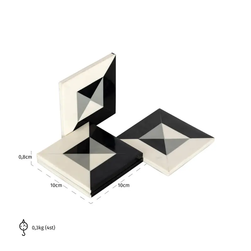 - Onderzetter Louel (Black/white)